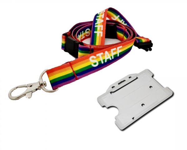 New Staff Rainbow Lanyard with Cardholder
