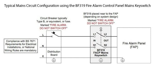 Fire Alarm keyswitch - BF319